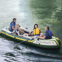 Load image into Gallery viewer, Seahawk 4, 4-Person Inflatable Boat Set with Aluminum Oars and High Output Air Pump (Latest Model) - EK CHIC HOME