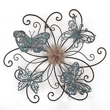 Load image into Gallery viewer, Flower &amp; Butterfly Urban Design Metal Wall Decor - EK CHIC HOME