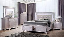 Load image into Gallery viewer, Claudette Bedroom Collection Contemporary Palace Rose 4pc Set Crocodile Texture - EK CHIC HOME