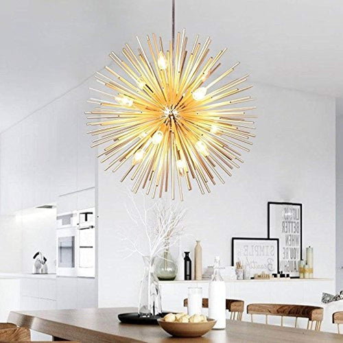 Golden Sputnik Chandelier Pendant Lighting Fixture - EK CHIC HOME