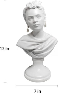 Frida Bust Statue, 12 Inch, Nordic Style Gift Sculpture - EK CHIC HOME