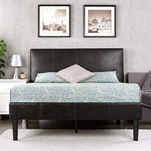 Load image into Gallery viewer, Deluxe Leatherette Upholstered Platform Bed with Wooden Slats - EK CHIC HOME