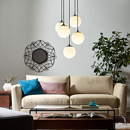 Rivet Eclipse 5-Globe Hanging Chandelier, 48