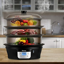 Load image into Gallery viewer, Food Steamer Vegetable Steamer 3 Tier Stackable Baskets 20 Quart Capacity - EK CHIC HOME