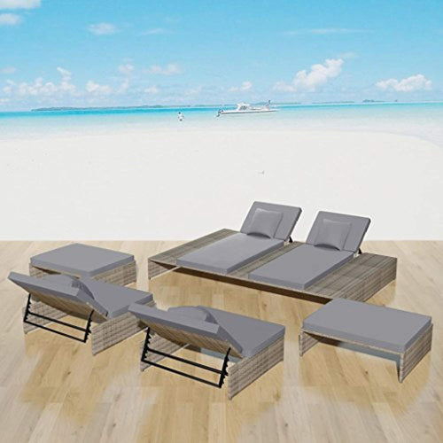 15 Pieces Adjustable Outdoor Lounge Set - EK CHIC HOME