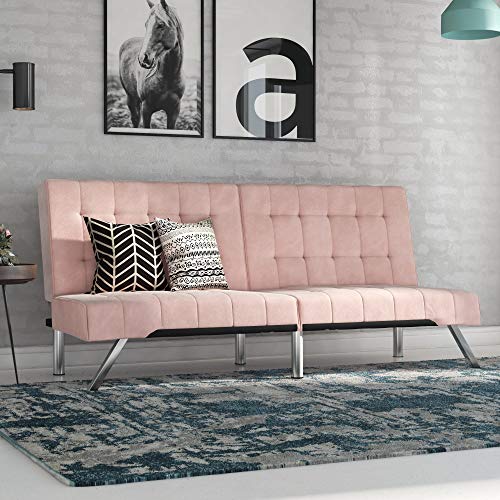 Pink Velvet Futon - EK CHIC HOME