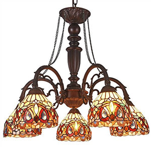 Tiffany Serenity 5-Light Large Chandelier - EK CHIC HOME