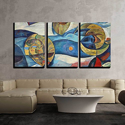 3 Piece Canvas Wall Art - The Art of Abstraction -Stretched and Framed Ready to Hang - 16