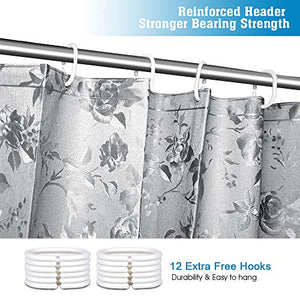 EVA Shower Curtain Liner with 12 Free Hooks, Waterproof 71x71-Inch, Eco-Friendly Bathroom Curtains - EK CHIC HOME