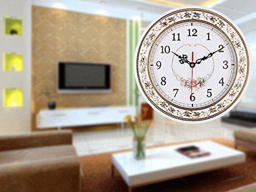 Silent Modern Quartz Flower Design Decorative Wall Clock Non-ticking Digital 11-Inch - EK CHIC HOME