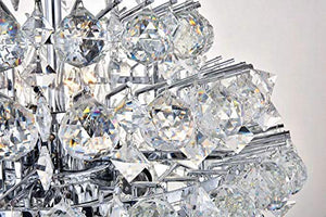 Modern Pendant Chandelier Crystal Raindrop Lighting Ceiling Light Fixture Lamp D20 in x H16 in - EK CHIC HOME