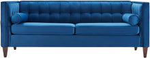 Load image into Gallery viewer, 78&#39;&#39; W Velvet Mid-Century Sofa with Bolster Pillows - EK CHIC HOME