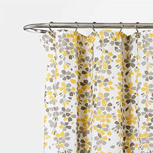 Load image into Gallery viewer, Flower Fabric Bathroom Shower Curtain, Yellow and Gray - EK CHIC HOME