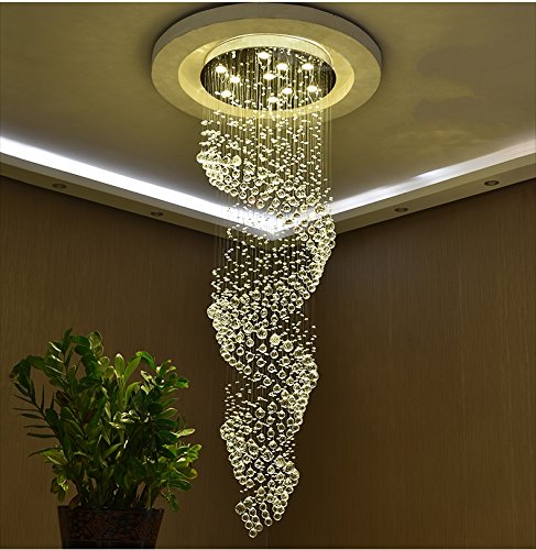 Crystal Raindrop Chandelier  w/LED - EK CHIC HOME