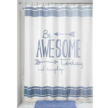 Load image into Gallery viewer, Awesome Fabric Shower Curtain, 72&quot; x 72&quot; - Blue/White - EK CHIC HOME
