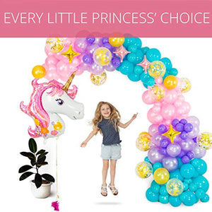 Premium 165 Pack 16 foot Unicorn Balloon Arch and Garland Kit - EK CHIC HOME