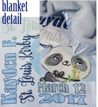 Load image into Gallery viewer, Personalized Baby Blankets for Boys (30x40, Blue Micro Plush Fleece Satin Edge Trim) - EK CHIC HOME