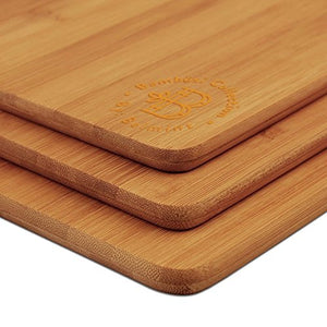 Natural Bamboo Cutting/Cheese Board Set of 3 - EK CHIC HOME