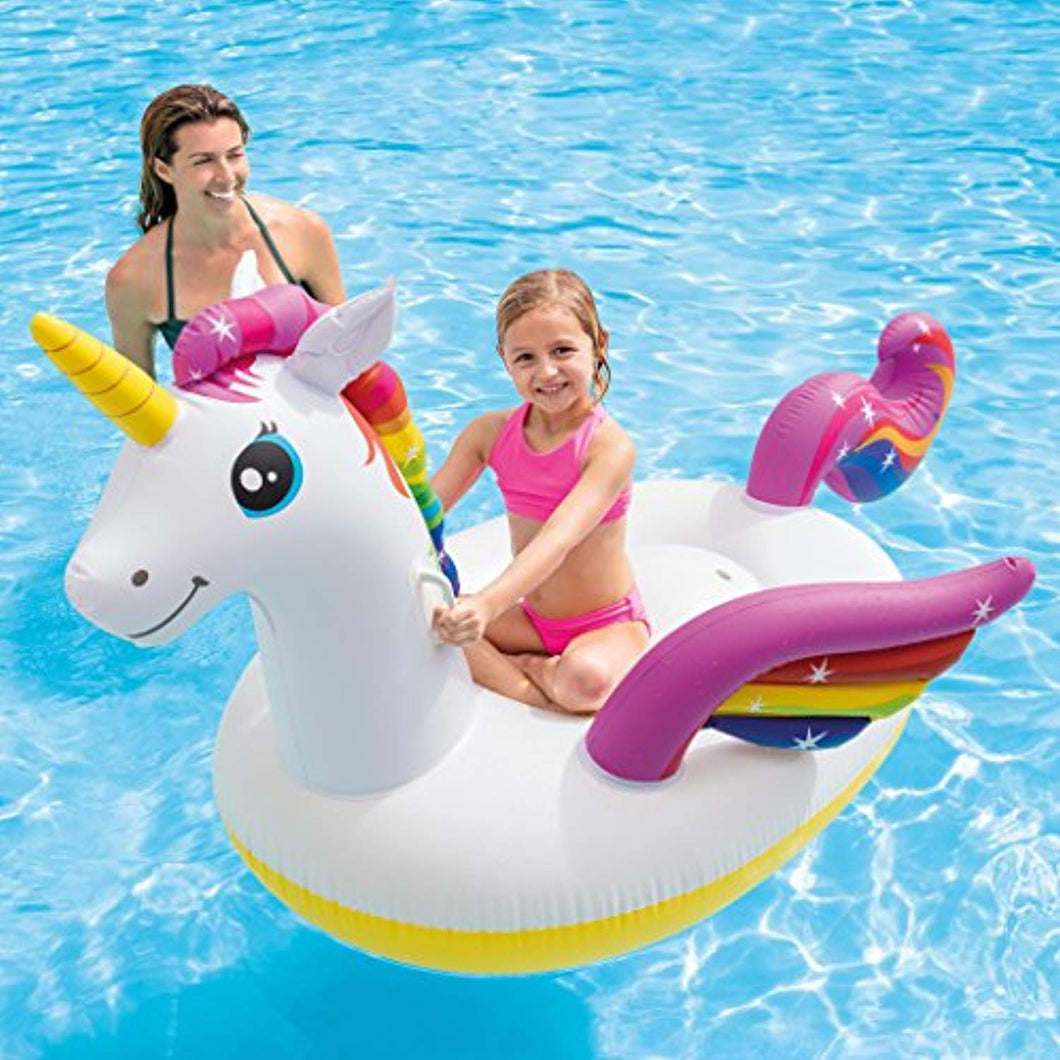 Unicorn Inflatable Ride-On Pool Float, 79