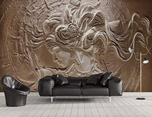 Load image into Gallery viewer, 3D Embossed Cement Female Wallpaper Sculpture Art Wall Murals for Living Room Luxury Home Decor Bedroom - EK CHIC HOME