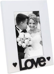 Black Wood Sentiments “Love” Picture Frame, 4x6 inch - EK CHIC HOME