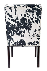 CHIC Designs Rexford Faux Cowhide Leather and Fabric Upholstered Nailhead Trim - EK CHIC HOME