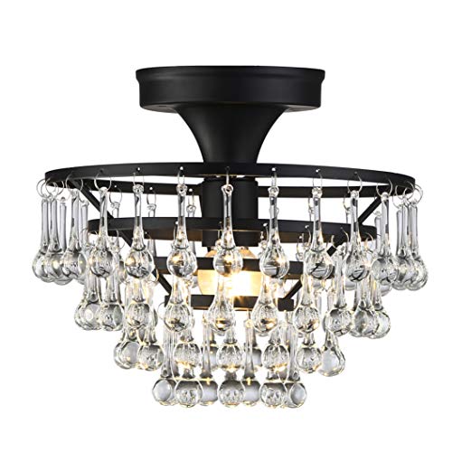 Crystal Ceiling Light, Tear Drop Crystal Beads - EK CHIC HOME