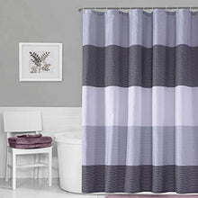 Load image into Gallery viewer, Julifo Shower Curtain Black and Grey Polyester Fabric Bathroom Curtain Waterproof - EK CHIC HOME