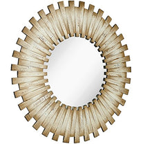 Load image into Gallery viewer, Round Wood Starburst Circle Mirror - EK CHIC HOME