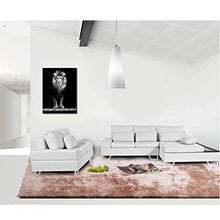 Load image into Gallery viewer, Canvas Portrait of Beautiful Lion in the Dark Wall Art Stretched Wood Frame - EK CHIC HOME