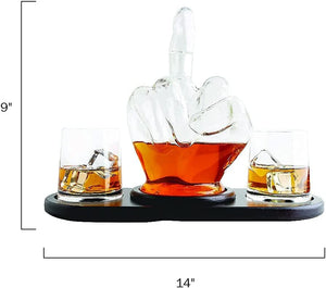 Middle Finger Decanter Novelty Whiskey & Wine Decanter Set - EK CHIC HOME