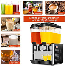 Load image into Gallery viewer, Commercial Beverage Dispenser Machine, 9.5 Gallon 2 Tank Juice Dispenser - EK CHIC HOME