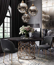Load image into Gallery viewer, Valentina Modern Dining Room Table Brass Round - EK CHIC HOME