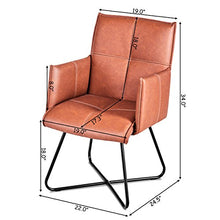 Load image into Gallery viewer, 2Pcs Dining Chairs Leisure Accent Armchairs PU Leather - EK CHIC HOME