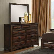 Load image into Gallery viewer, CHIC Light Espresso Finish Queen Storage Bed, Dresser, Mirror, 2 Night Stands, Chest Wood Bed Room Set - EK CHIC HOME