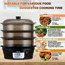 Load image into Gallery viewer, Food Steamer Vegetable Steamer 3 Tier Stackable Baskets 20 Quart Capacity - EK CHIC HOME