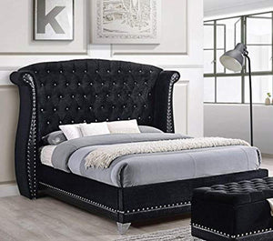 Luxury Chic Platform Bed, Black - EK CHIC HOME