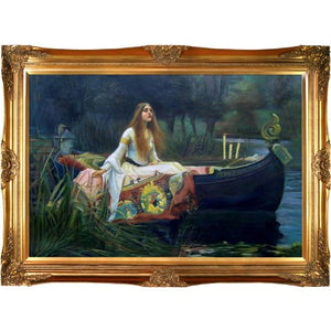 The Lady of Shalott Framed Oil Reproduction of an Original Painting by John William Waterhouse - EK CHIC HOME
