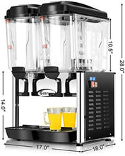 Load image into Gallery viewer, Commercial Beverage Dispenser Machine, 9.5 Gallon 2 Tank Juice Dispenser - EK CHIC HOME