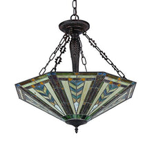 Load image into Gallery viewer, Inverted Ceiling Pendant Fixture with 25&quot; Shade, 23.15 x 24.6 x 24.6, Multicolor - EK CHIC HOME