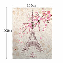 Load image into Gallery viewer, 58 x 80 Inch Eiffel Tower Print Super Soft Throw Blanket - EK CHIC HOME