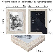 Load image into Gallery viewer, 6 pack 5x7 Picture Frame Wood White Woodgrain Photo Frames 5x7 (6 pack) - EK CHIC HOME