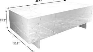 Living Room Rectangle High Gloss Coffee Table - EK CHIC HOME