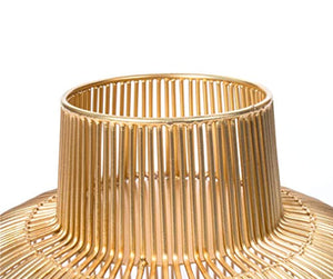 Decorative Metal Wire Bowl Fruit Basket Gold Finish - EK CHIC HOME
