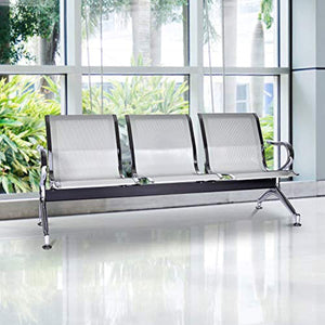 Airport Reception Chairs Waiting Room Chair 3 Seat Reception Bench for Office, Business, Bank, Hospital - EK CHIC HOME
