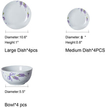 Load image into Gallery viewer, Ceramic Dinner Plate Sets, Plates, Bowls, 4 Set - EK CHIC HOME