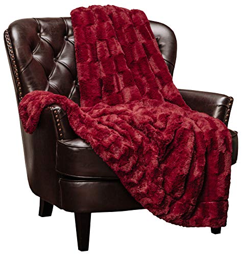 Fur Elegant Rectangular Embossed Throw Blanket (50