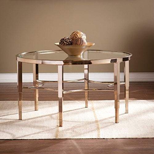 Thessaly Cocktail Table, Metallic Gold Finish - EK CHIC HOME