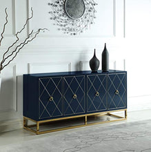 Load image into Gallery viewer, High Gloss Lacquer Sideboard/Buffet, Navy Blue - EK CHIC HOME
