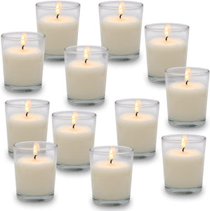 Set of 12 Scented Candles with 6 Fragrance, Natural Soy Wax - EK CHIC HOME